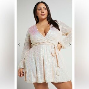 Glitter Sequin wrap ShowPo Three of Us dress